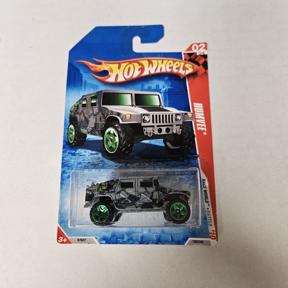Hot Wheels Hummer H2 Toy Car - Black and Green 2010 - Picture 1 of 5